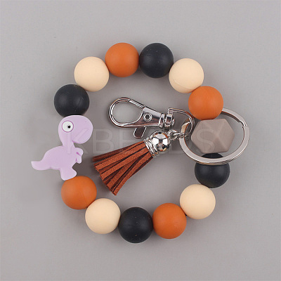 20Pcs 5 Colors Dinosaur Food Grade Eco-Friendly Silicone Beads SIL-DR0001-02-1