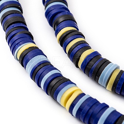 Handmade Polymer Clay Beads Strands CLAY-R089-6mm-T02B-33-1