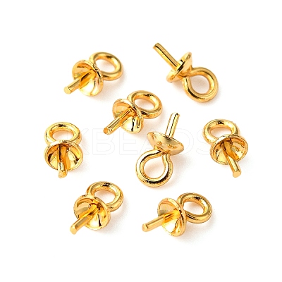 PVD Vacuum Plating 304 Stainless Steel Cup Pearl Peg Bails Pin Pendants LS-STAS-I120-56-G-1
