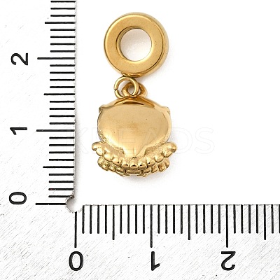 304 Stainless Steel Cat Eye European Dangle Charms STAS-D153-20B-G-1