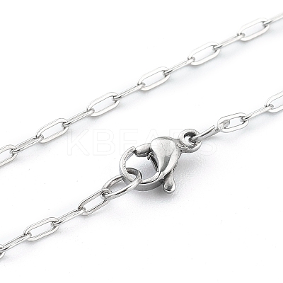 Non-Tarnish 304 Stainless Steel Paperclip Chain LS-NJEW-H205-03P-1
