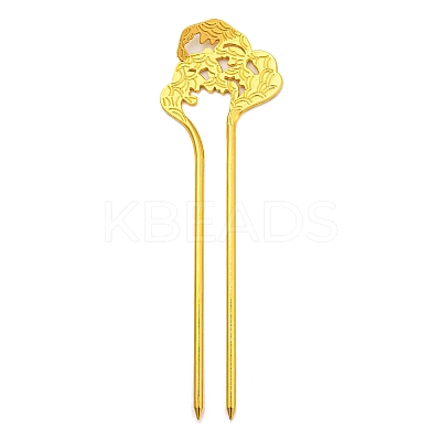 Alloy Sea Wave Hair Sticks for Enamel OHAR-PW0006-16B-1