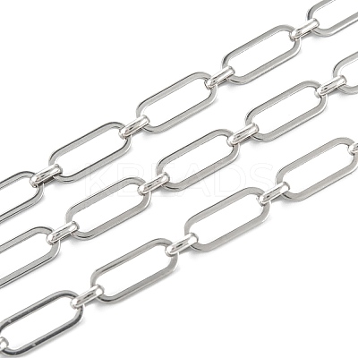 Tarnish Resistant Handmade 304 Stainless Steel Link Chains CHS-M004-01P-1