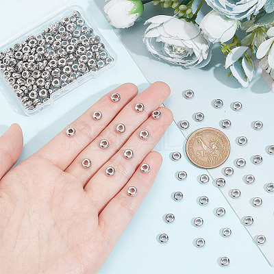 200Pcs 304 Stainless Steel Beads STAS-AR0001-92-1