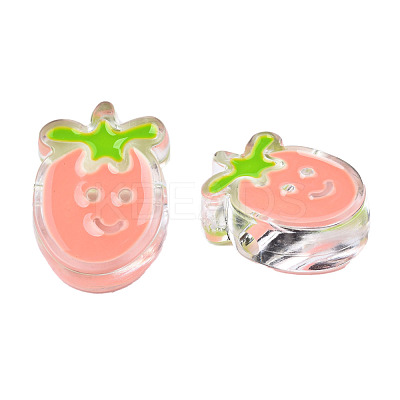 Transparent Acrylic Enamel Beads TACR-N012-004D-1