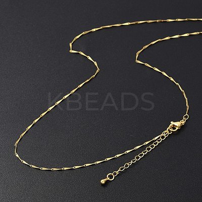 Brass Link Chain Necklaces for Women LS-NJEW-D302-35G-1