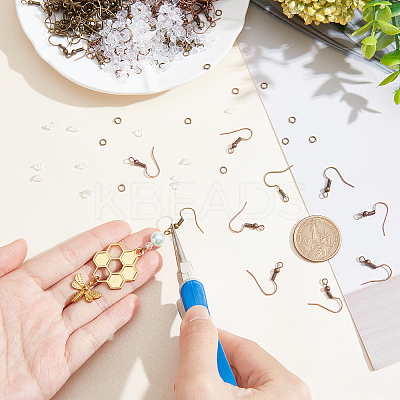 400Pcs 2 Colors Iron Earring Hooks DIY-PH0009-58-1