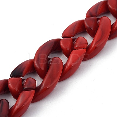 Acrylic Curb Chain for DIY Keychains HJEW-JM00399-M-1