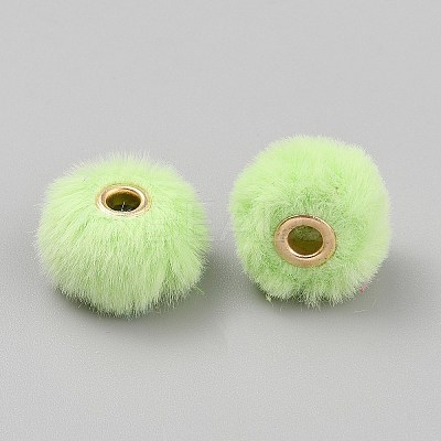 Imitation Mink Fur European Beads FIND-WH0148-423P-1