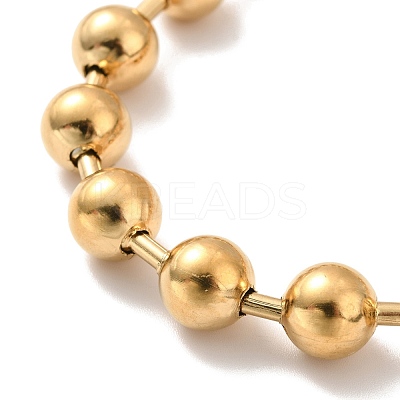 PVD Vacuum Plating 304 Stainless Steel Ball Chain Necklace & Bracelet Set STAS-D181-01G-02A-1