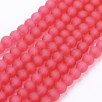 Baking Paint Transparent Glass Bead Strands LS-GLAA-S031-4mm-40-1