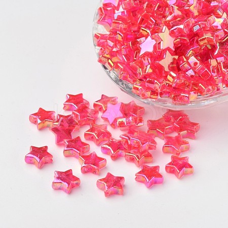 Eco-Friendly Transparent Acrylic Beads X-PL556-7-1