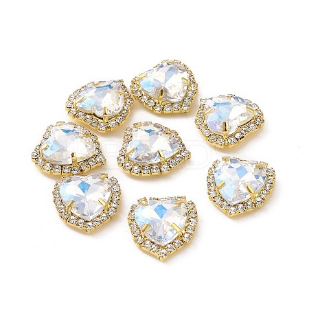 Heart Sew on Rhinestone DIY-E062-03G-04-1