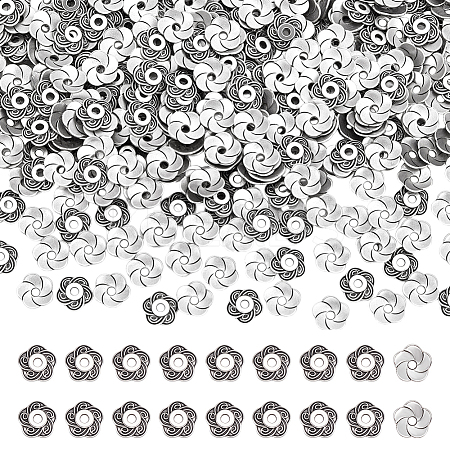 500Pcs Tibetan Style Alloy Flower Bead Caps TIBE-UN0001-15-1