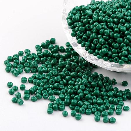 8/0 3mm Baking Paint Glass Seed Beads Loose Spacer Beads X-SEED-S002-K26-1