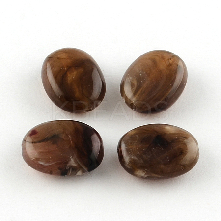 Oval Imitation Gemstone Acrylic Beads X-OACR-R047-15-1