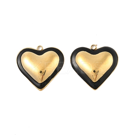 304 Stainless Steel Enamel Pendants STAS-P380-09G-04-1
