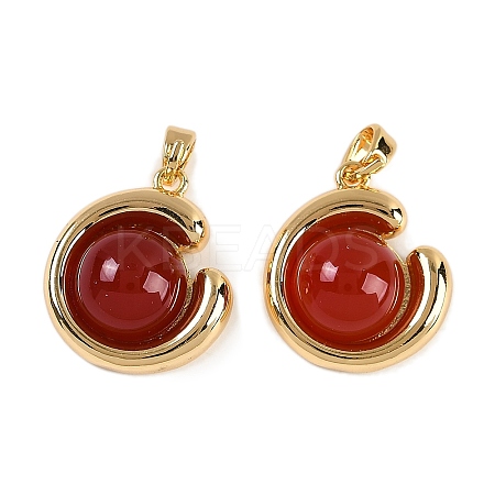 Natural Carnelian(Dyed & Heated) Pendants KK-P283-47G-1