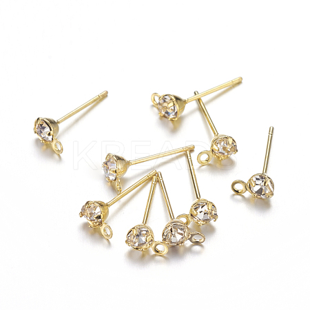 Brass Post Earring Findings EC592-G-1