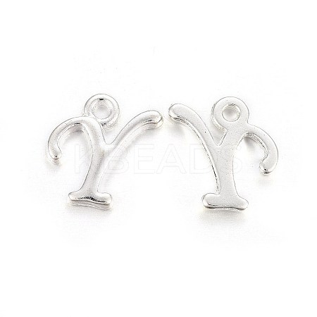 Silver Color Plated Alloy Letter Pendants LS-PALLOY-J718-01S-Y-1