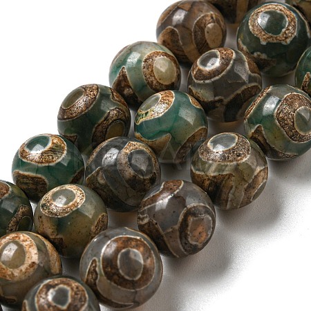 Tibetan Style dZi Beads Strands G-P526-D07-02-1