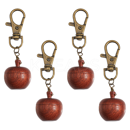 Wood Apple Box Jewelry Pendant Decoration HJEW-AB00424-1
