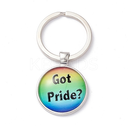 Pride Style Glass Keychain LS-KEYC-F033-01F-1