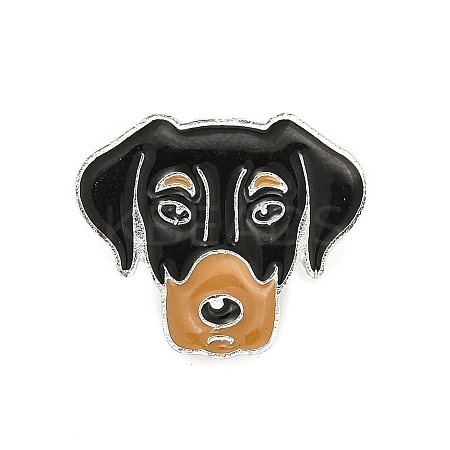 Dog Enamel Pin with Brass Butterfly Clutches LS-JEWB-A006-02I-1