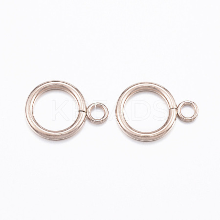 Ion Plating(IP) 304 Stainless Steel Ring Toggle Clasps STAS-E127-04RG-1