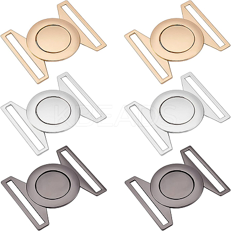 6Sets 3 Colors Zinc Alloy Side Release Buckles FIND-BC0002-43-1