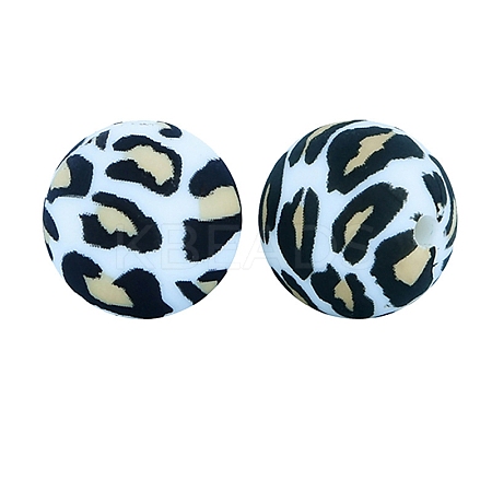 Silicone Beads Loose Silicone Beads Kit Leopard Print Silicone Beads for Keychain Making Bracelet Necklace FIND-SZC0014-167-1