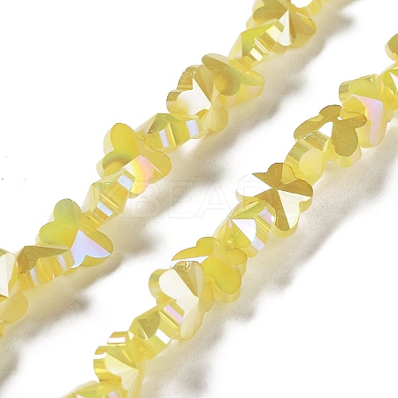 Electroplate Butterfly Glass Beads Strands EGLA-A036-08A-AB03-1