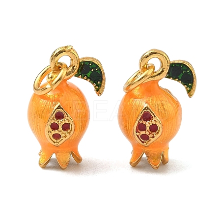 Alloy Enamel Fruit Pendants ENAM-B037-11G-02-1