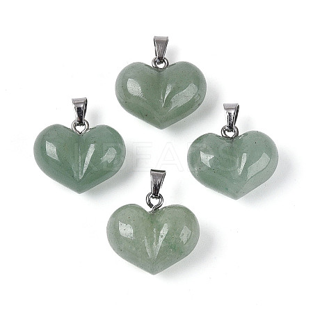 Natural Green Aventurine Chunky Pendants G-T143-19F-1