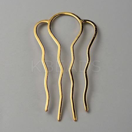 Brass Hair Combs Findings OHAR-WH0029-06G-1