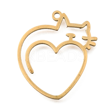 201 Stainless Steel Pendants STAS-S176-14G-1-1
