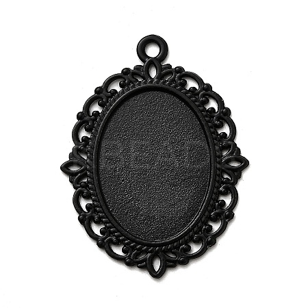 Electrophoresis Alloy Oval Pendant Cabochon Settings LS-X-PALLOY-Q304-50-NR-1