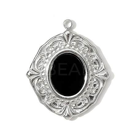 304 Stainless Steel Acrylic Pendants STAS-OY001-41P-1