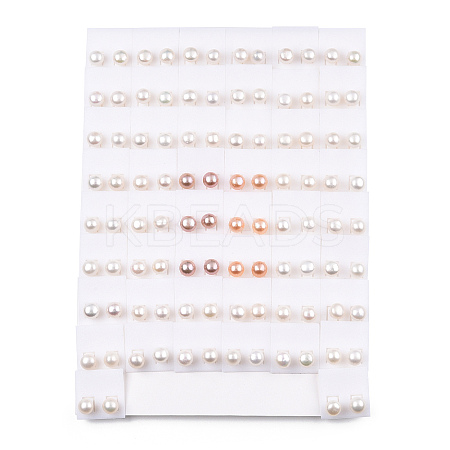 Natural Pearl Stud Earrings PEAR-N020-08B-1