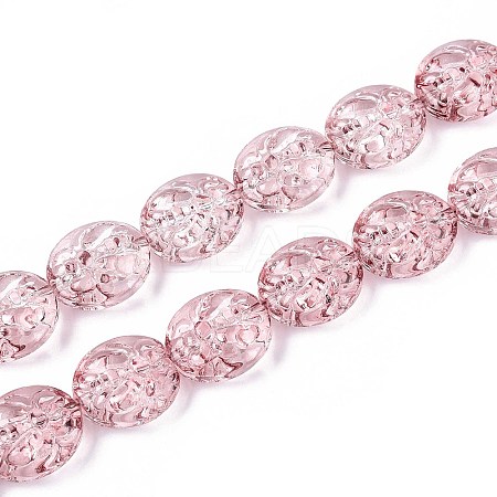 Baking Paint Transparent Glass Beads Strands DGLA-N017-04D-1