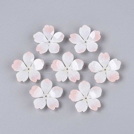Flower Acrylic Bead Caps SACR-T017-51B-1
