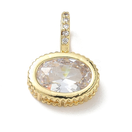 Brass Pave Cubic Zirconia Pendants CU-CBA6980-07G-D-1