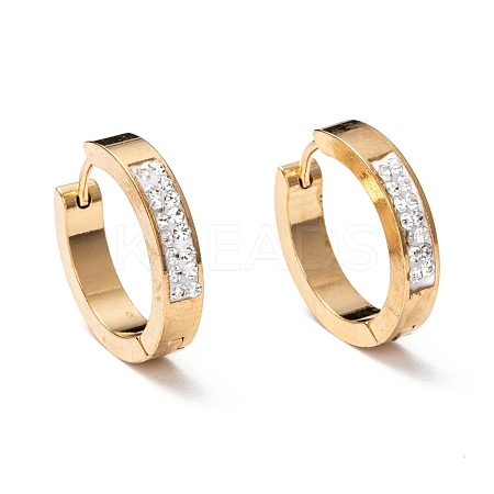 304 Stainless Steel Huggie Hoop Earrings EJEW-O096-19G-1