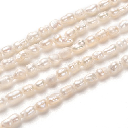 Grade AA Natural Cultured Freshwater Pearl Beads Strands PEAR-L033-56-1