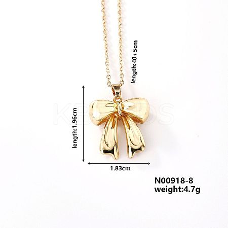 Fashionable and Elegant Butterfly Brass Pendant Necklaces QH8732-6-1