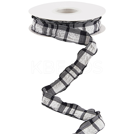 Cloth Plaid Ribbon OCOR-WH20071-001G-1