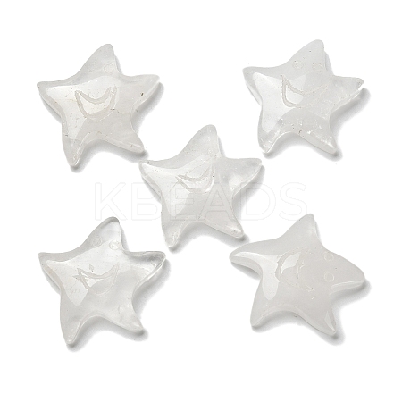 Natural Quartz Crystal Carved Cabochons G-Q190-04A-1