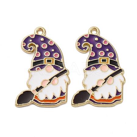 Halloween Alloy Enamel Pendants ENAM-V002-02G-G-1