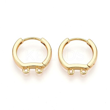 Brass Hoop Earring Finding KK-N261-60G-1