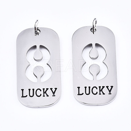 Non-Tarnish 201 Stainless Steel Pendants LS-STAS-T044-220P-8-1